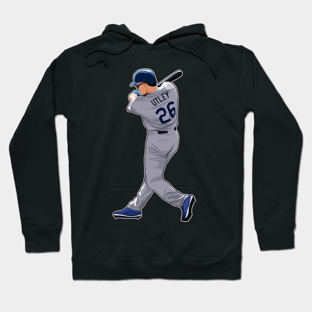 Chase Utley #26 Swings Hoodie by RunAndGow